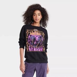 The Black Crowes Women's Long Sleeve Graphic Pullover Sweatshirt Size XXL Black